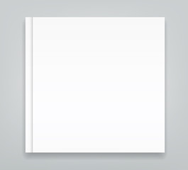 Blank square magazine catalogue brochure mockup cover template