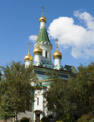 Fototapeta na wymiar St. Nicholas Russian church in Sofia, Bulgaria
