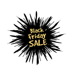 Black Friday in the form of a star drawn in the explosion in the background