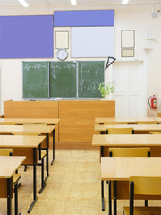 Interior of a school class