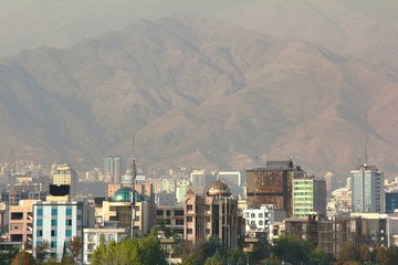 The Panoramic view of Tehran , Iran