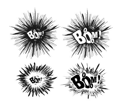 Comic speech bubble stars. Explosion vector