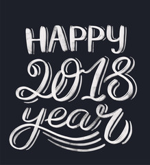 Happy 2018 year lettering