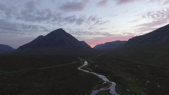 Scottish Highlands Sunset - Mountains Ben Nevis and River