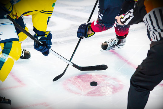 Ice Hockey Player On The Ice