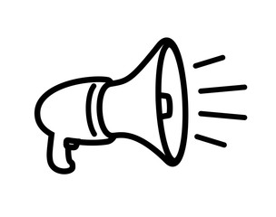 Megaphone on a white background. Vector illustration.