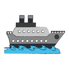 Obraz premium Cruise ship symbol