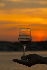 a glass of sky