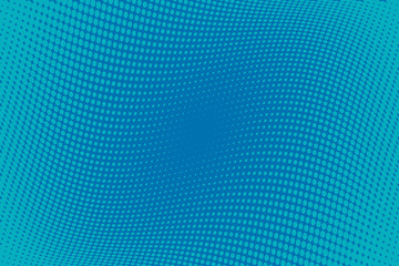 Fototapeta premium Blue Wavy pattern Halftone background. Comic dotted backdrop with circles, dots, rounds