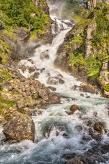 Latefossen Waterfall, Norway 