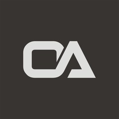 OA logo initial letter design template vector