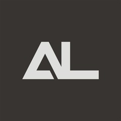 AL logo initial letter design template vector