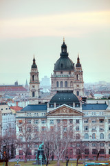 Fototapeta na wymiar St Stephen (St Istvan) Basilica in Budapest