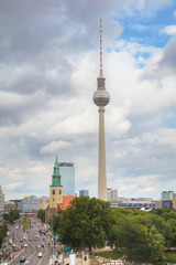 Obraz premium Fernsehturm (Television Tower) in Berlin