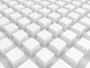 Abstract white boxes cubes background