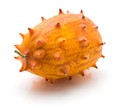 Kiwano isolated on white background.