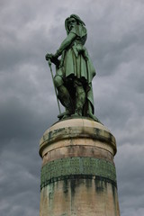 Fototapeta na wymiar The emblematic statue of Vincingetorix