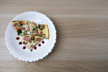 delicious omelette on a plate