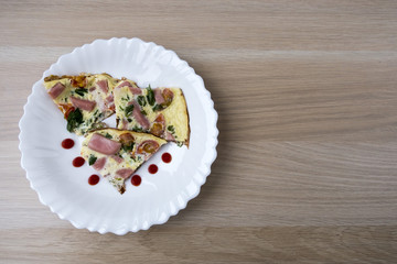 delicious omelette on a plate