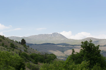 Panorama in the background Monte Camicia, view from the south