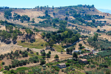 Obraz premium View from Valley of Temples, Agrigento, Sicily, Italy