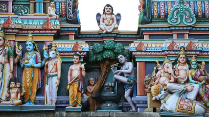 Detalle del Templo de Arulmigu Kapaleeshwarar en Chennai, India