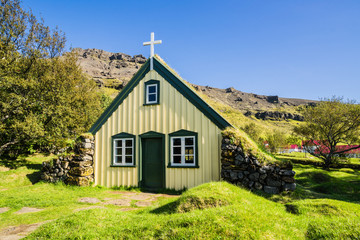 Hofskirkja, typical icelandic church, Iceland