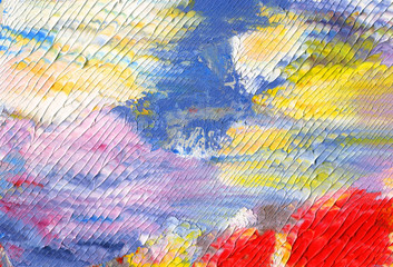 Colorful Abstract Painting Background. Natural Highly-Textured of Oil Paint. High Detail. Can be...