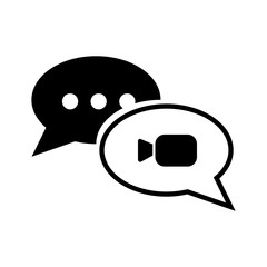 Chat Icon in trendy flat style isolated on white background. Speech bubble symbol for your web site design, logo, app, UI. Vector illustration, EPS10.