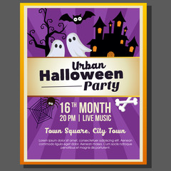 urban halloween party poster