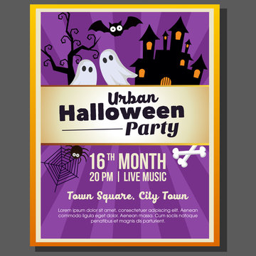 urban halloween party poster