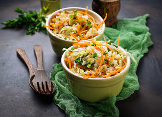 Salad with Chinese cabbage and carrot