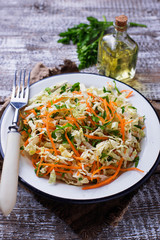 Salad with Chinese cabbage and carrot