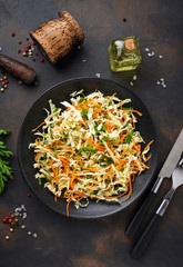 Salad with Chinese cabbage and carrot