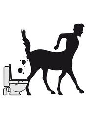 toilette klo wc scheißen kacke kot groß äpfel lustig zentaure pferd mystisch magisch märchen mann mensch chimäre mischung körper mythologisch cool
