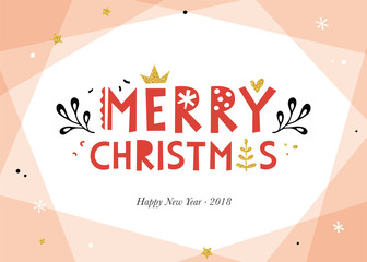 Merry Christmas and Happy New Year background. 