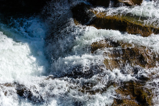 Waterfall close-up (nature background).
