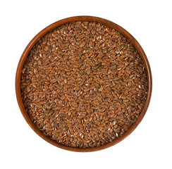 flaxseed isolated on white