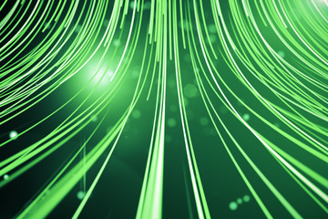 Abstract background with animation moving of lines for fiber optic network 3d illustration.See more...
