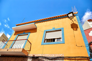 Fototapeta na wymiar Beautiful yellow house of Alvor, Portugal