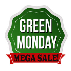 Green monday label or sticker