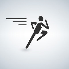 Running man icon for web mobile camera