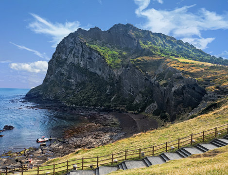 Seongsan Ilchulbong Volcanic Crater Landscape