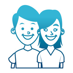 Couple of friends cartoon