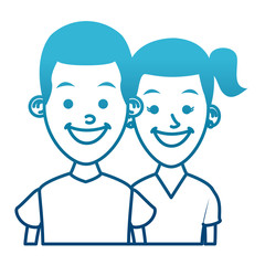 Couple of friends cartoon