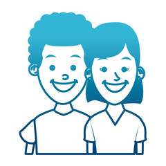Couple of friends cartoon