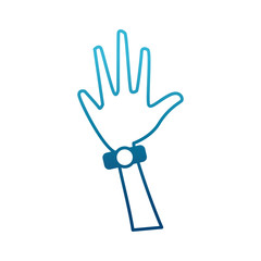 Hand cartoon isolated