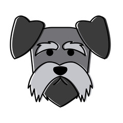 Dog head cartoon