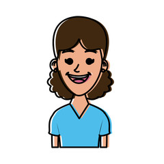 Woman profile cartoon