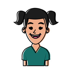 Woman profile cartoon